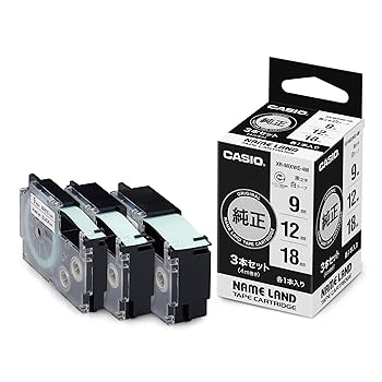 カシオ ラベルライター ネームランド テープ 9mm XR-9ABK 黒 白文字 cm3dmju Amazon | 純正 カシオ ネームランド ラベルライター テープ 9mm